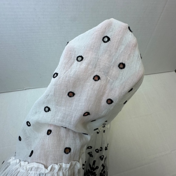 Derek Lam 10 Crosby Sleeveless Printed Viole Ruffle white and back blouse S:4 - Picture 5 of 9